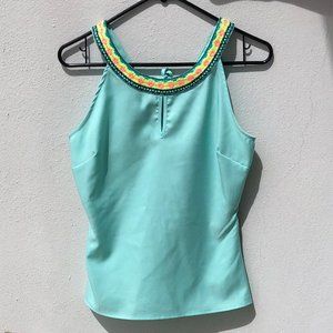 Women's Colorful Lulumari Blouse with Slit Back Detail  Size Medium